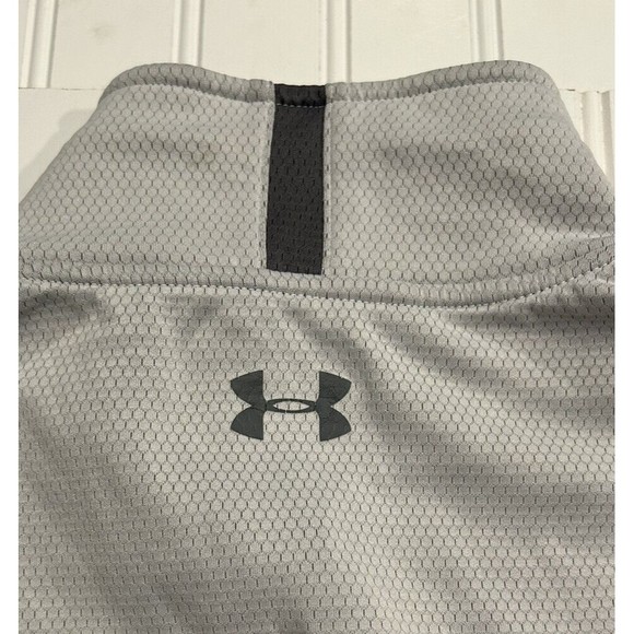 Under Armour Women's Small ColdGear Honeycomb Pattern Light Gray Pullover A27 - Picture 7 of 7